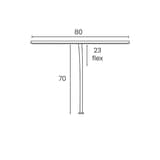 Lampe de bureau LED à pince, éclairage asymétrique STRATA UNILUX - Lampe de bureau LED à pince UNILUX STRATA blanc, dimensions