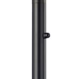 Lampadaire LED à éclairage indirect, vasque en verre VARIAGLASS UNILUX - Lampadaire LED à éclairage indirect UNILUX VARIAGLASS noir, variateur sur le mât, détail