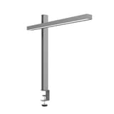 Lampe de bureau LED à pince, bras pivotant ZENITH UNILUX - Lampe de bureau LED à pince UNILUX ZENITH gris métal, vue d'ensemble