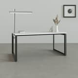 Lampe de bureau LED à pince, bras pivotant ZENITH UNILUX - Lampe de bureau LED à pince UNILUX ZENITH gris métal, en situation sur un bureau