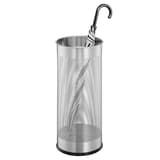 Porte-parapluies rond, 28,5 litres rond ajouré argent métallisé DURABLE - Porte-parapluies rond DURABLE rond ajouré argent métallisé, un parapluie posé