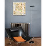 Lampadaire LED à éclairage indirect, vasque inclinable LEDDY UNILUX - Lampadaire LED à éclairage indirect UNILUX LEDDY noir, en situation dans un bureau