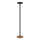 Lampadaire LED à éclairage indirect, acier et bambou BALY BAMBOO UNILUX - Lampadaire LED à éclairage indirect UNILUX BALY BAMBOO noir et bambou, vue d'ensemble
