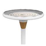 Lampadaire LED à éclairage indirect, acier et bambou BALY BAMBOO UNILUX - Lampadaire LED à éclairage indirect UNILUX BALY BAMBOO blanc et bambou, vasque et bague en bambou, détail