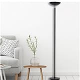Lampadaire LED à éclairage indirect, mât droit DELY 2.0 UNILUX - Lampadaire LED à éclairage indirect UNILUX DELY 2.0 noir, en situation dans un salon