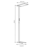 Lampadaire LED, 50 % direct et 50 % indirect VERSUS UNILUX - Lampadaire LED UNILUX VERSUS noir, dimensions
