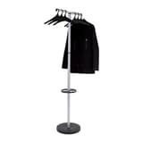 Portemanteau sur pied, 6 cintres fournis WAVE2 ALBA - Portemanteau sur pied ALBA WAVE2, en usage, une veste suspendue