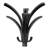 Portemanteau sur pied, tête tournante 6 patères BRIO ALBA - Portemanteau sur pied ALBA BRIO noir, patères et crochets, détail