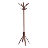 Portemanteau sur pied tout bois, 10 patères CAFE ALBA - Portemanteau sur pied tout bois ALBA CAFE bois foncé, vue d'ensemble
