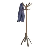 Portemanteau sur pied tout bois, 10 patères CAFE ALBA - Portemanteau sur pied tout bois ALBA CAFE bois foncé, en usage