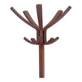 Portemanteau sur pied tout bois, 10 patères CAFE ALBA - Portemanteau sur pied tout bois ALBA CAFE bois foncé, tête rotative, détail