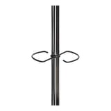 Portemanteau sur pied chromé, 6 doubles patères CHROMY ALBA - Portemanteau sur pied chromé ALBA CHROMY, porte-parapluie, détail