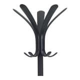 Portemanteau perroquet, 5 doubles patères CLEO ALBA - Portemanteau perroquet ALBA CLEO noir, tête à 5 doubles patères, détail