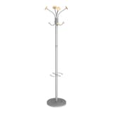 Portemanteau sur pied, 4 doubles patères en bois STILY - Portemanteau sur pied ALBA STILY, vue d'ensemble