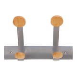 Patère murale, 2 doubles patères en bois PMV2 - Patère murale ALBA PMV2, doubles patères en bois, détail