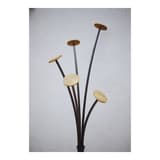 Portemanteau sur pied, 5 grandes patères FESTIVAL ALBA - Portemanteau sur pied ALBA FESTIVAL noir et bois, tête à 5 patères en bois, détail