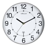 Horloge murale radio-pilotée, Ø 30 cm WAVE gris métal UNILUX - Horloge murale radio-pilotée UNILUX WAVE gris métal, vue d'ensemble