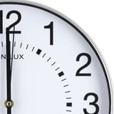 Horloge murale radio-pilotée, Ø 30 cm WAVE gris métal UNILUX - Horloge murale radio-pilotée UNILUX WAVE gris métal, détail du cadran