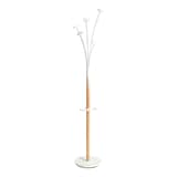 Portemanteau sur pied, 5 grandes patères FESTIVAL ALBA - Portemanteau sur pied ALBA FESTIVAL fût en bois, vue d'ensemble