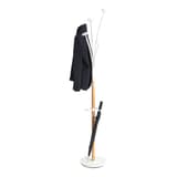 Portemanteau sur pied, 5 grandes patères FESTIVAL ALBA - Portemanteau sur pied ALBA FESTIVAL fût en bois, en usage
