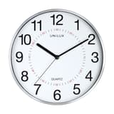 Horloge murale à quartz, Ø 30,5 cm ARIA gris métal UNILUX - Horloge murale à quartz UNILUX ARIA gris métal, vue d'ensemble