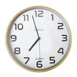 Horloge murale en bois, Ø 31,5 cm BALTIC bois et blanc UNILUX - Horloge murale en bois UNILUX BALTIC bois et blanc, vue d'ensemble