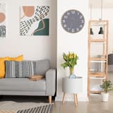 Horloge murale en bois, Ø 31,5 cm BALTIC hêtre et gris UNILUX - Horloge murale en bois UNILUX BALTIC hêtre et gris, en situation
