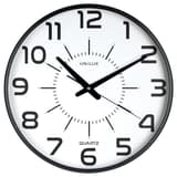 Grande horloge murale silencieuse, Ø 38 cm MAXI POP noir UNILUX - Grande horloge murale silencieuse UNILUX MAXI POP noir, vue d'ensemble