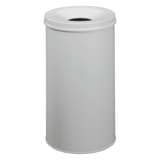 Corbeille anti-feu, couvercle étouffoir SAFE 60 litres DURABLE - Corbeille anti-feu DURABLE SAFE 60 litres grise, vue d'ensemble