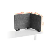Écran de bureau acoustique, 120 x 50 cm EFFECT 120 DURABLE - Écran de bureau acoustique DURABLE EFFECT 120, plié en angle, deux segments de 60 cm