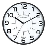 Horloge murale silencieuse, Ø 30,5 cm POP noir UNILUX - Horloge murale silencieuse UNILUX POP noir, vue d'ensemble