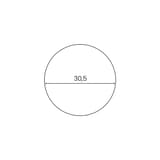 Horloge murale silencieuse, Ø 30,5 cm POP noir UNILUX - Horloge murale silencieuse UNILUX POP noir, diamètre de 30,5 cm