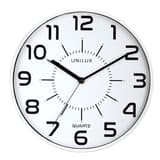 Horloge murale silencieuse, Ø 30,5 cm POP blanc UNILUX - Horloge murale silencieuse UNILUX POP blanc, vue d'ensemble