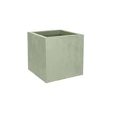 Bac à plantes carré, décor béton BASALT'UP carré 30 cm vert amande POÉTIC - Bac à plantes carré Poétic BASALT'UP carré 30 cm vert amande, vue d'ensemble