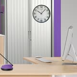 Horloge murale aimantée, Ø 30 cm MAGNET gris métal UNILUX - Horloge murale aimantée UNILUX MAGNET gris métal, fixée sur une armoire