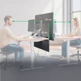 Écran de bureau acoustique réglable en hauteur, 60 x 70 cm séparateur réglable 60 cm LEITZ - Écran de bureau acoustique réglable en hauteur LEITZ séparateur réglable 60 cm, réglage de 35 à 65 cm au-dessus du plateau