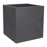 Bac à plantes carré double paroi, décor béton BASALT carré 40 cm anthracite POÉTIC - Bac à plantes carré double paroi Poétic BASALT carré 40 cm anthracite, vue d'ensemble