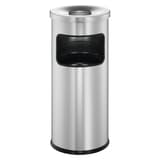 Cendrier-poubelle à couvercle étouffoir, 17 litres SAFE argent métallisé DURABLE - Cendrier-poubelle à couvercle étouffoir DURABLE SAFE argent métallisé, vue d'ensemble