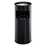 Cendrier-poubelle avec sable, 17 litres rond noir DURABLE - Cendrier-poubelle avec sable DURABLE rond noir, vue d'ensemble