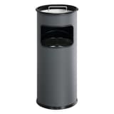 Cendrier-poubelle avec sable, 17 litres rond anthracite DURABLE - Cendrier-poubelle avec sable DURABLE rond anthracite, vue d'ensemble
