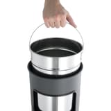 Cendrier-poubelle avec sable, 17 litres rond anthracite DURABLE - Cendrier-poubelle avec sable DURABLE rond anthracite, insert intérieur retiré