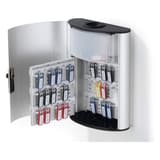 Armoire à clés murale à code, 54 clés, fente de retour KEY BOX CODE 54 avec fente DURABLE - Armoire à clés murale à code DURABLE KEY BOX CODE 54 avec fente, porte ouverte
