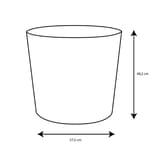 Pot de fleurs conique, aspect calcaire ELEMENT conique Ø 60 cm kaki POÉTIC - Pot de fleurs conique Poétic ELEMENT conique Ø 60 cm kaki, schéma des cotes
