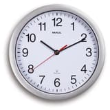 Horloge murale radio-pilotée, Ø 25 cm run radio argent MAUL - Horloge murale radio-pilotée MAUL run radio argent, vue d'ensemble