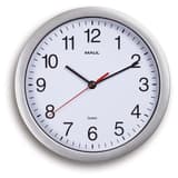 Horloge murale à quartz silencieuse, Ø 25 cm run quartz argent MAUL - Horloge murale à quartz silencieuse MAUL run quartz argent, vue d'ensemble