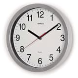 Horloge murale à quartz silencieuse, Ø 25 cm run quartz argent MAUL - Horloge murale à quartz silencieuse MAUL run quartz argent, vue de biais