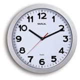 Horloge murale à quartz silencieuse, Ø 30 cm step 30 quartz argent MAUL - Horloge murale à quartz silencieuse MAUL step 30 quartz argent, vue d'ensemble