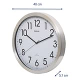 Grande horloge radio-pilotée en aluminium, Ø 40 cm move 40 aluminium MAUL - Grande horloge radio-pilotée en aluminium MAUL move 40 aluminium, dimensions