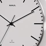 Horloge radio-pilotée en aluminium, Ø 30,5 cm fly cadran blanc MAUL - Horloge radio-pilotée en aluminium MAUL fly cadran blanc, détail du cadran