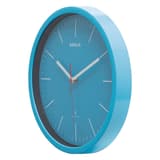 Horloge murale radio-pilotée, Ø 31 cm jump bleu clair MAUL - Horloge murale radio-pilotée MAUL jump bleu clair, vue de biais